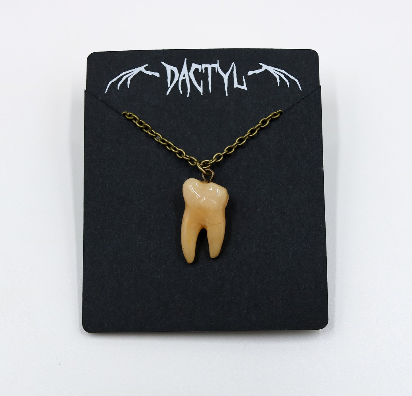 Human Teeth Brass Necklace Jewelry