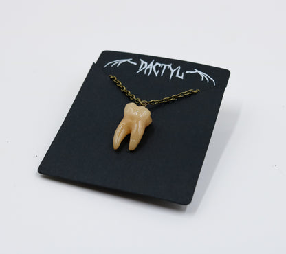 Human Teeth Brass Necklace Jewelry