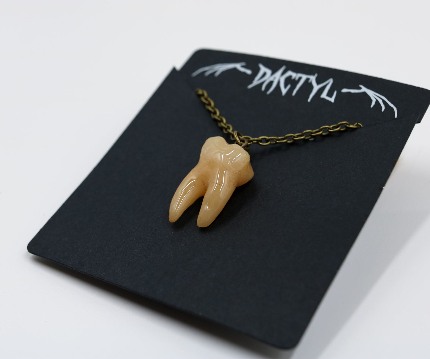 Human Teeth Brass Necklace Jewelry