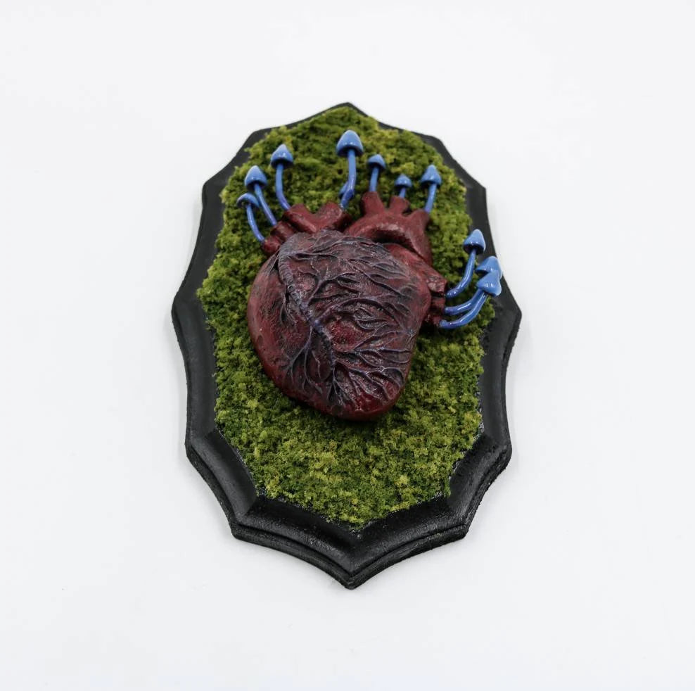Blue Mushroom Heart of The Forest Sculpture