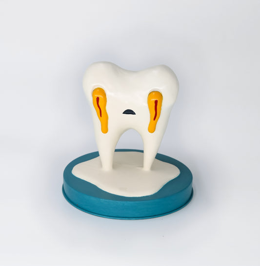 Melted Tooth Clay Sculpture
